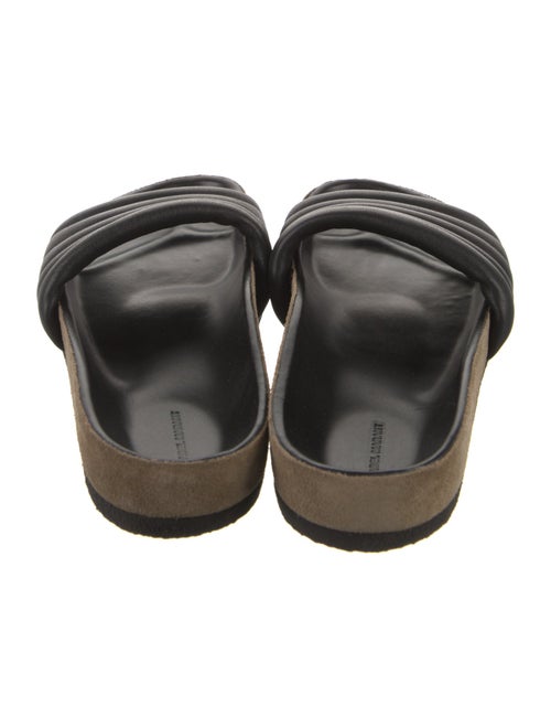 Isabel Marant Leather Ruffle Embellishment Slides