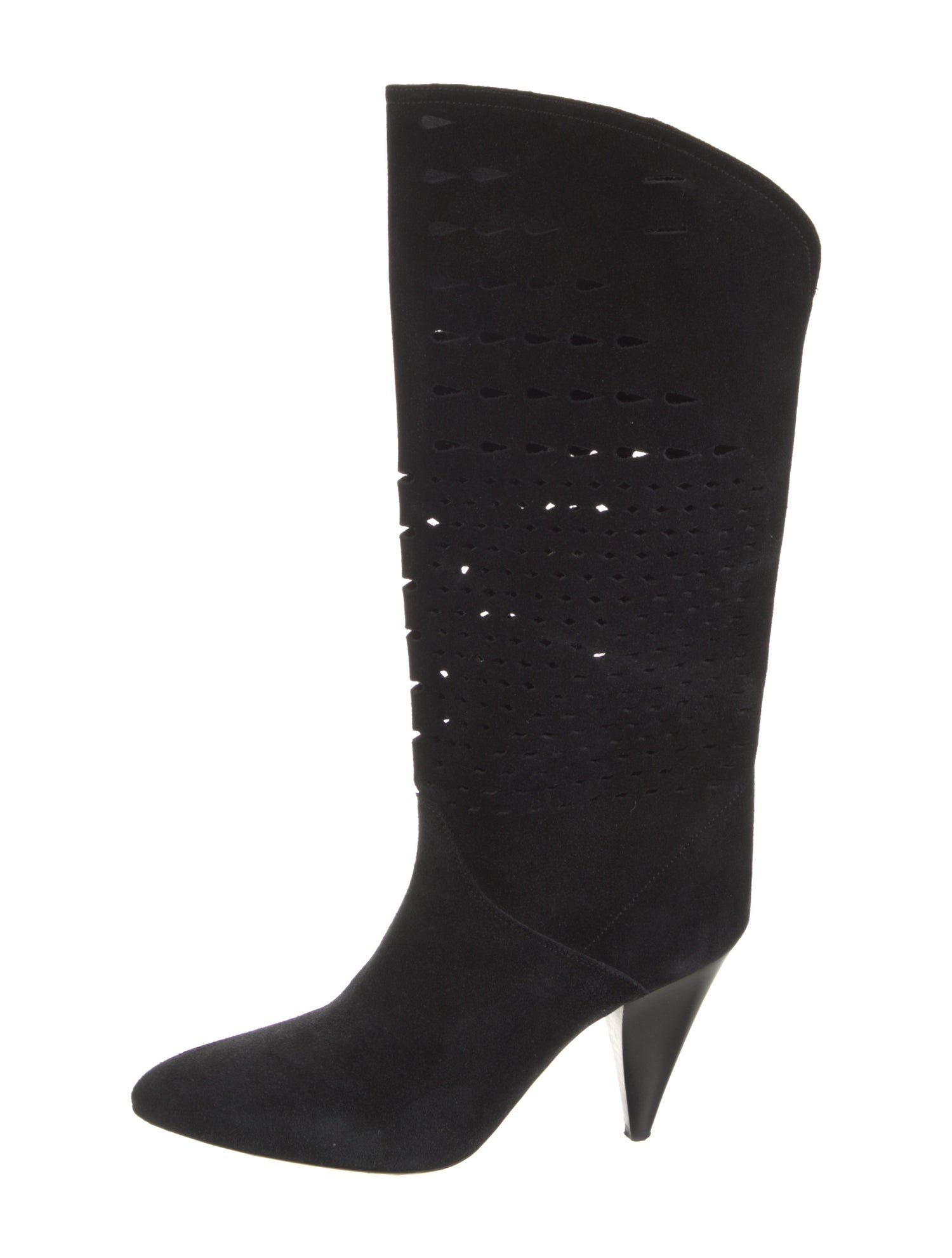 Isabel Marant Suede Lasercut Accents Boots