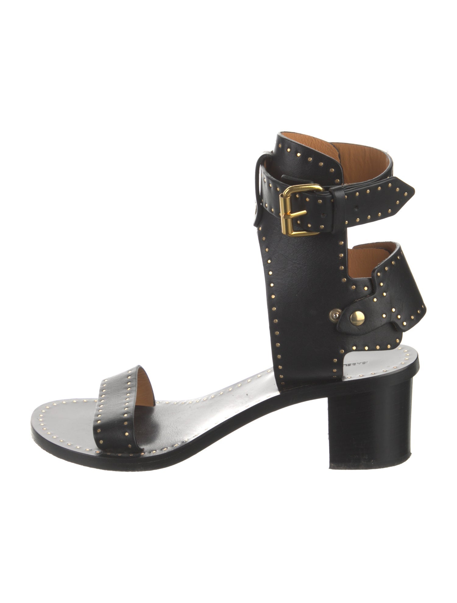 Isabel Marant Leather Studded Accents Gladiator Sandals