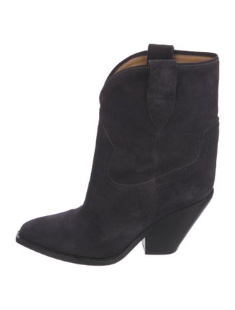 Isabel Marant Suede Leather Trim Embellishment Western Boots
