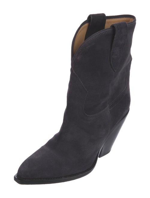 Isabel Marant Suede Leather Trim Embellishment Western Boots