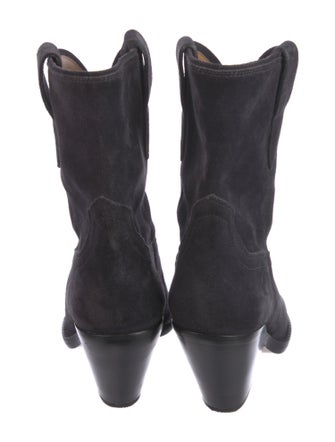 Isabel Marant Suede Leather Trim Embellishment Western Boots