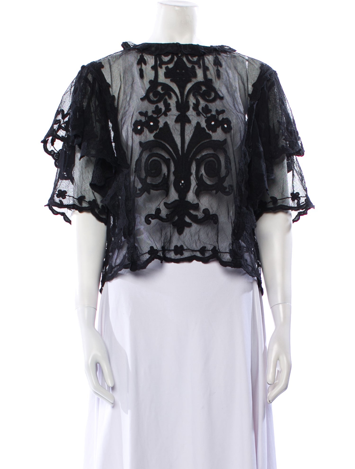 Jean Paul Gaultier 'The Mona Lisa' Graphic Print Top - Green