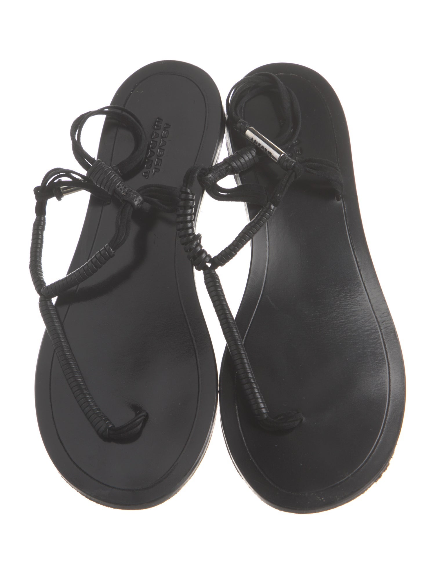 Isabel Marant Leather T-Strap Sandals