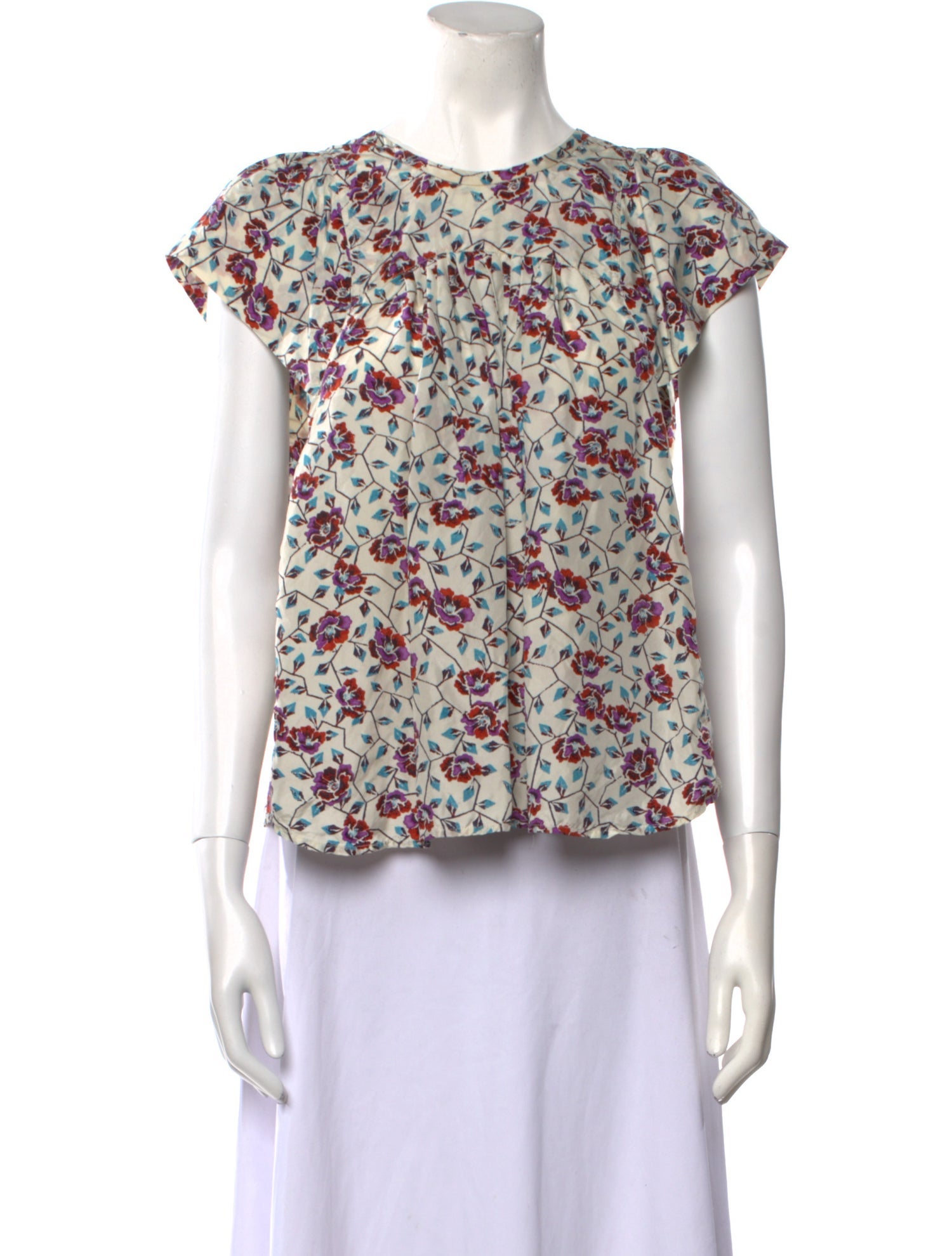 Isabel Marant Silk Floral Print Blouse