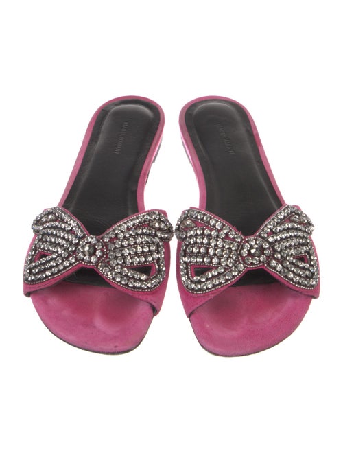 Isabel Marant Suede Crystal Embellishments Slides