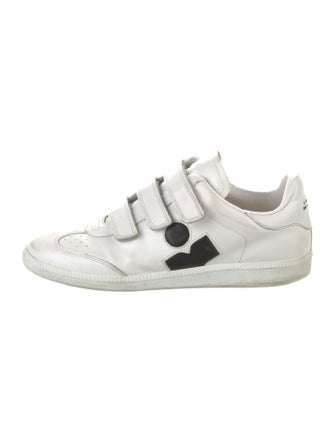 Isabel Marant Leather Graphic Print Sneakers