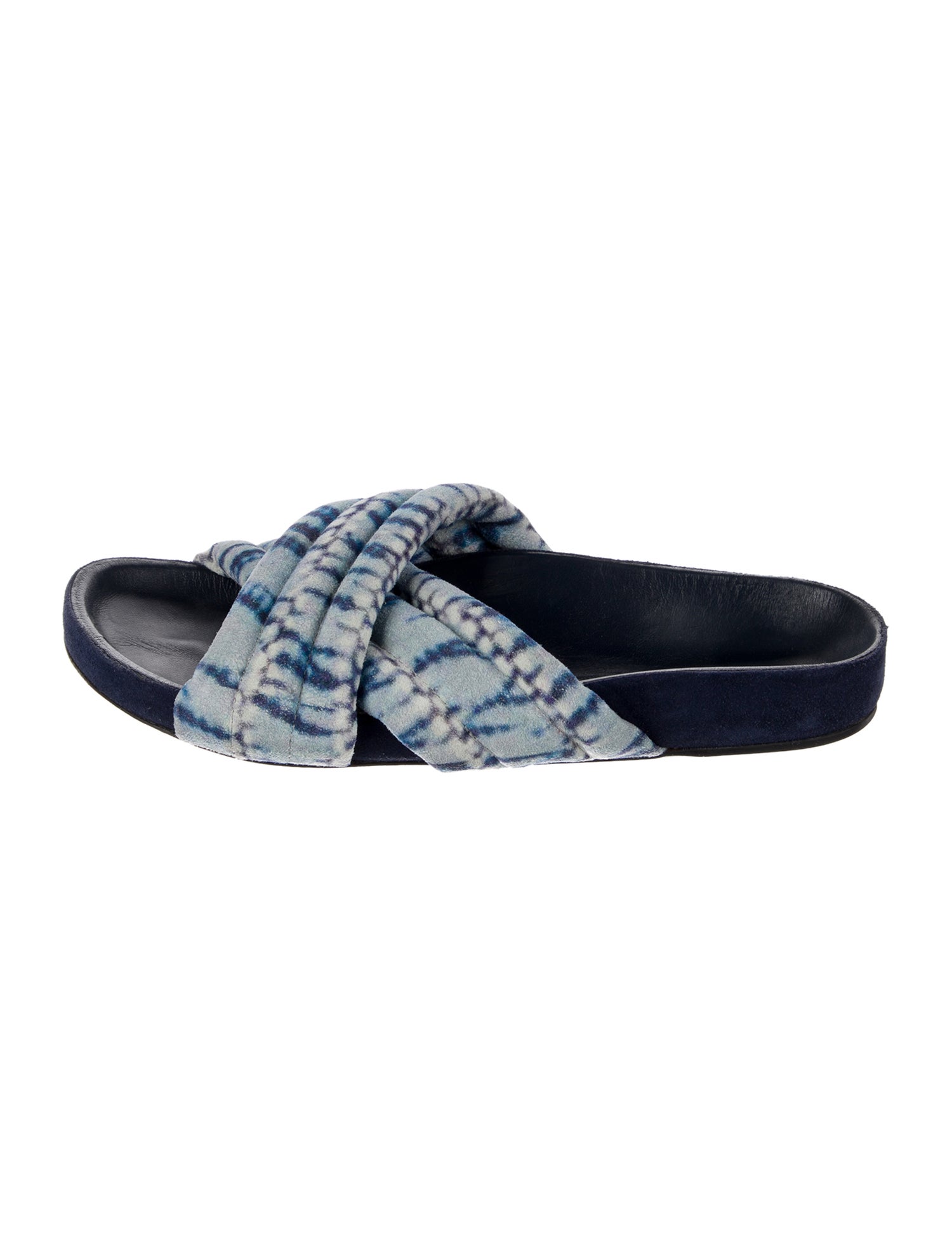 Isabel Marant Suede Tie-Dye Print Slides