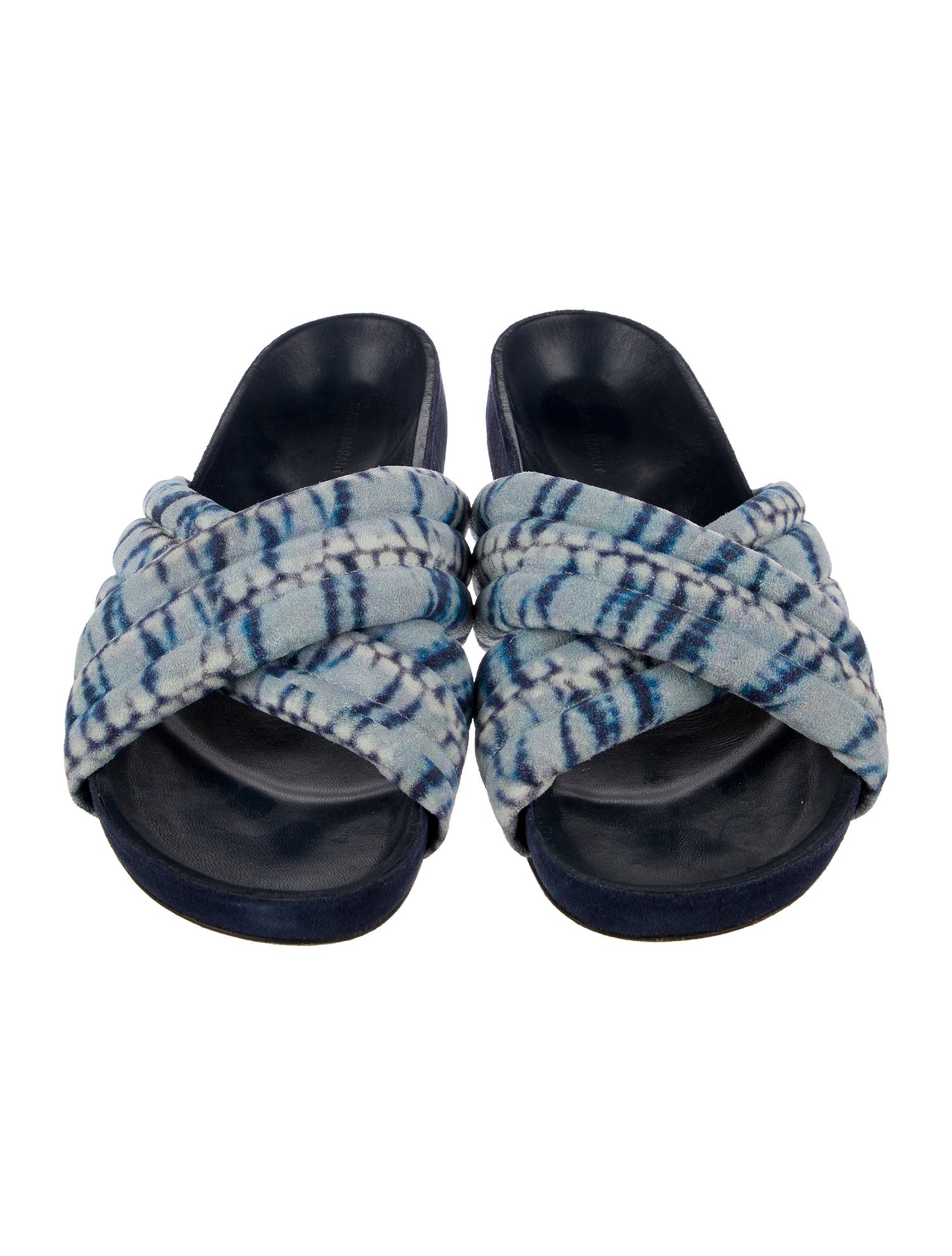 Isabel Marant Suede Tie-Dye Print Slides