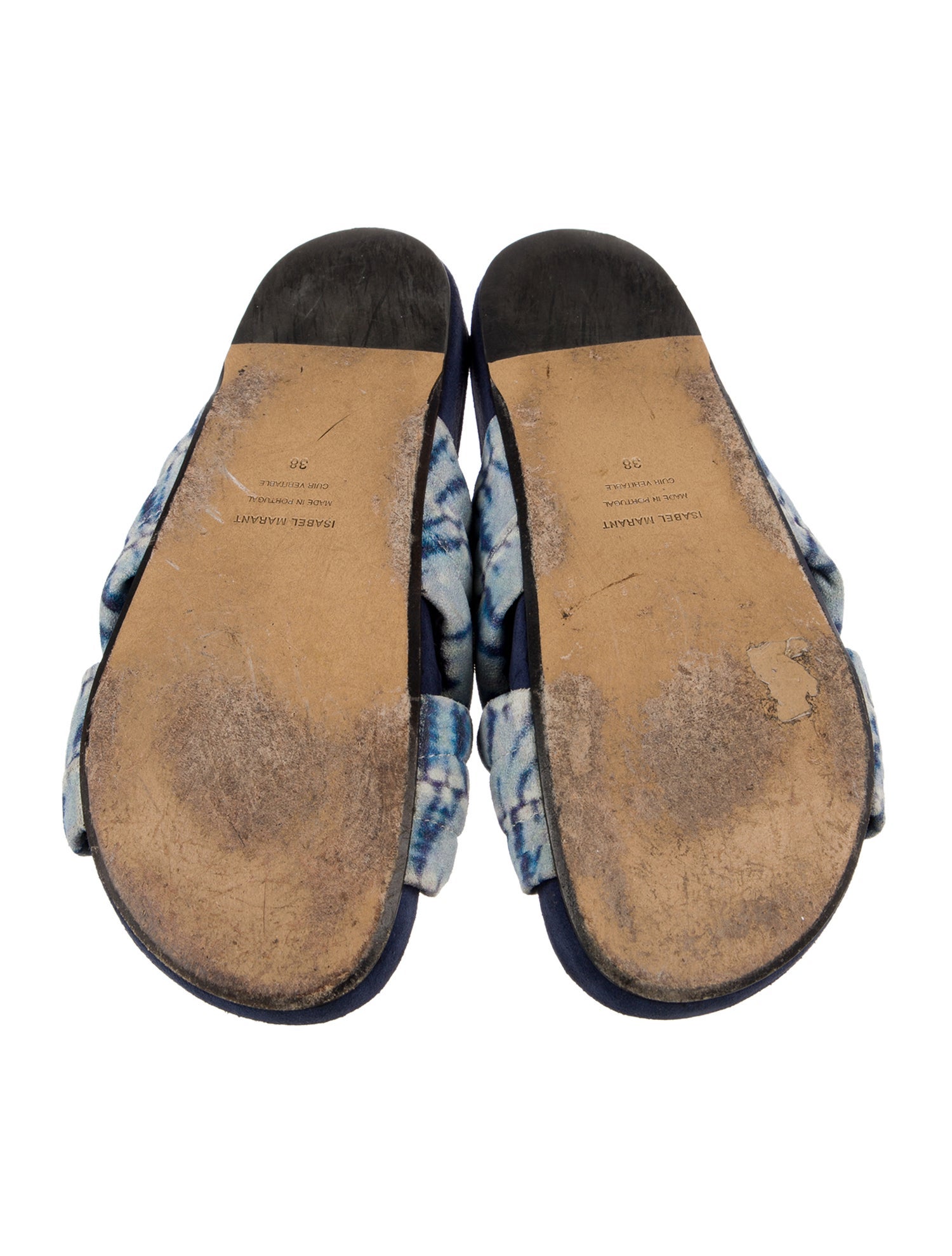 Isabel Marant Suede Tie-Dye Print Slides
