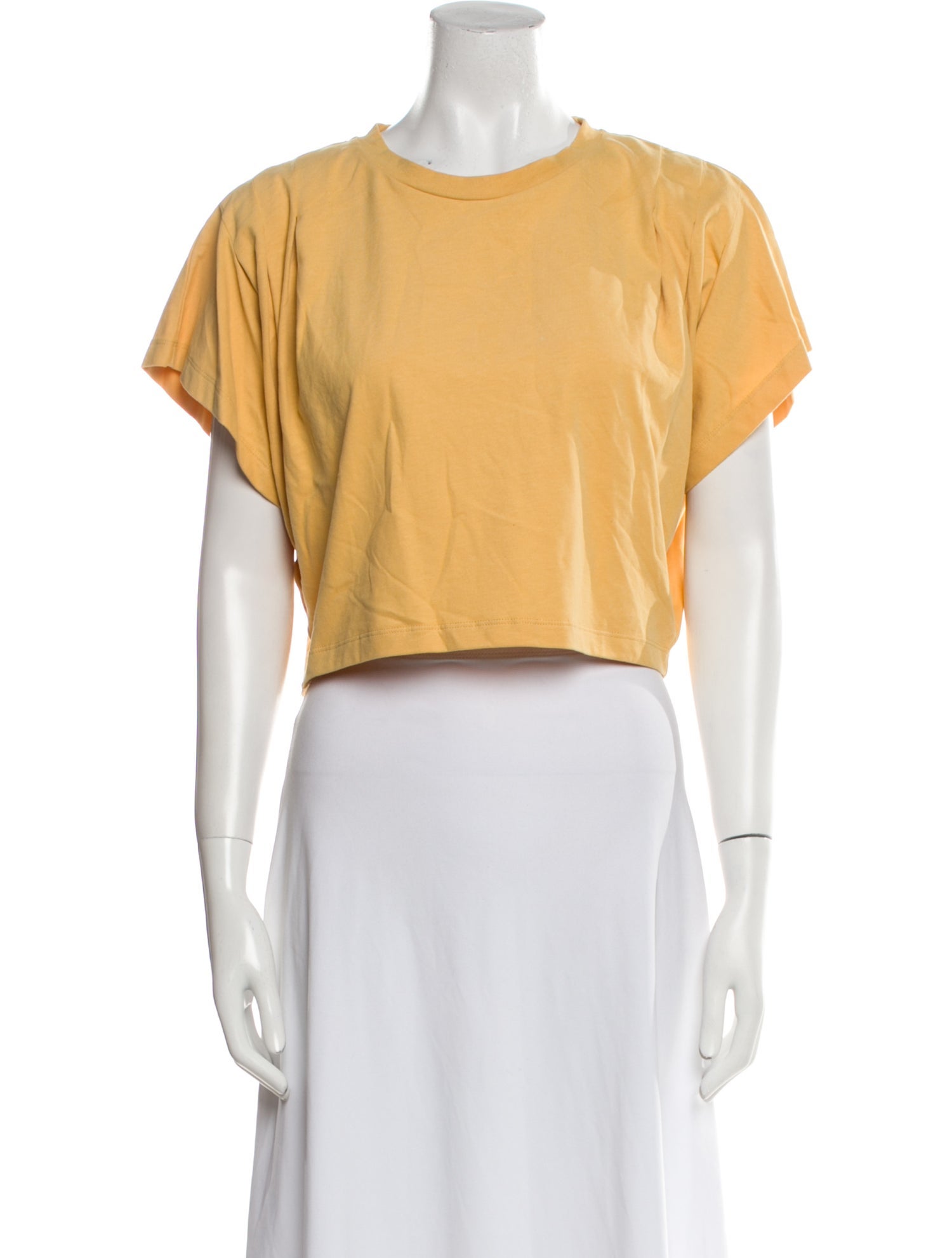 Isabel Marant Crew Neck Short Sleeve Crop Top