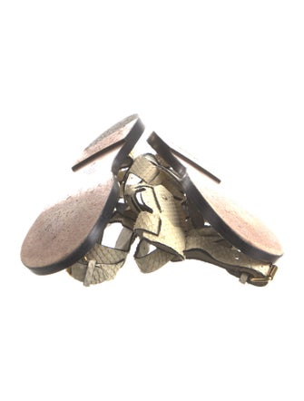 Isabel Marant Embossed Leather Gladiator Sandals