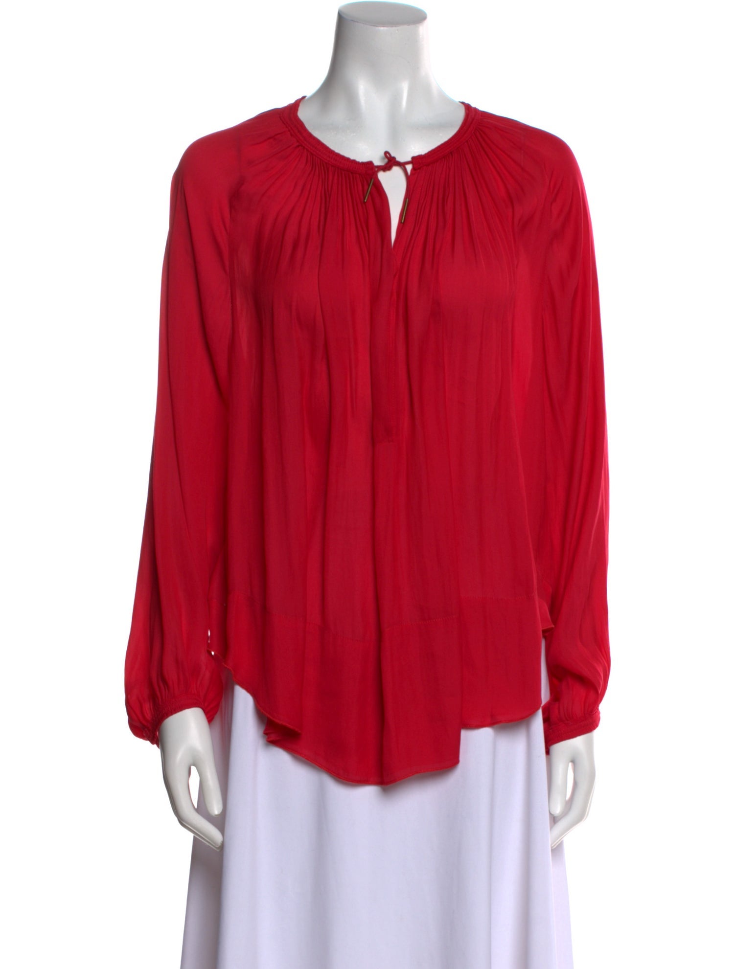 Isabel Marant Tie Neck Long Sleeve Blouse