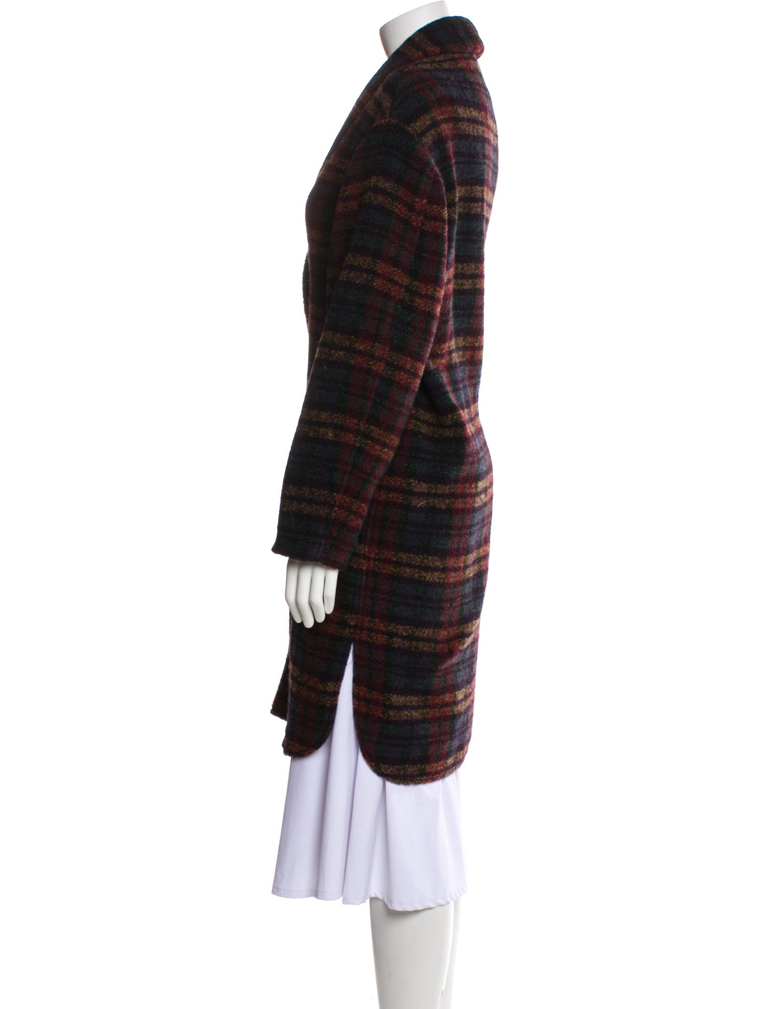 Étoile Isabel Marant Wool Plaid Print Coat