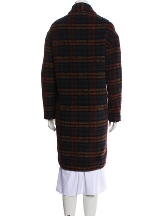 Étoile Isabel Marant Wool Plaid Print Coat
