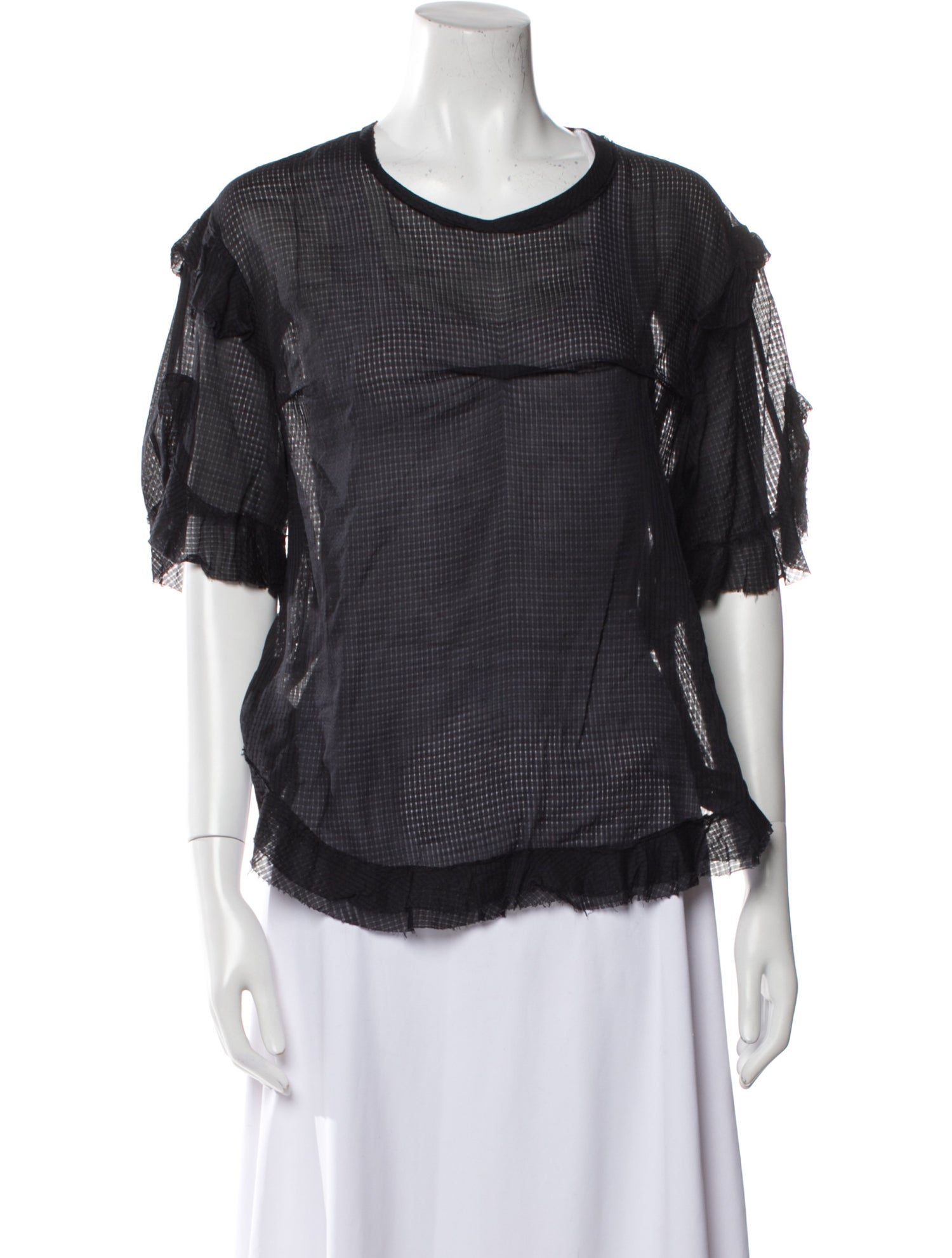 Isabel Marant Scoop Neck Short Sleeve Blouse