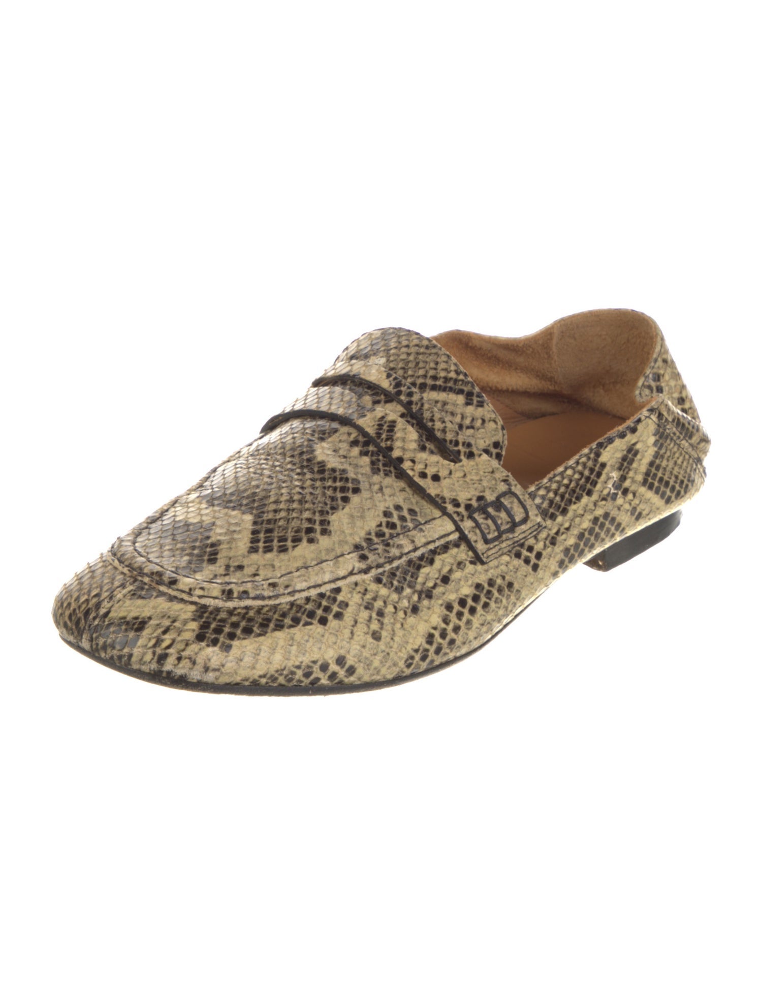 Isabel Marant Leather Animal Print Loafers