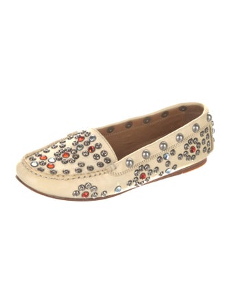 Isabel Marant Leather Floral Print Flats