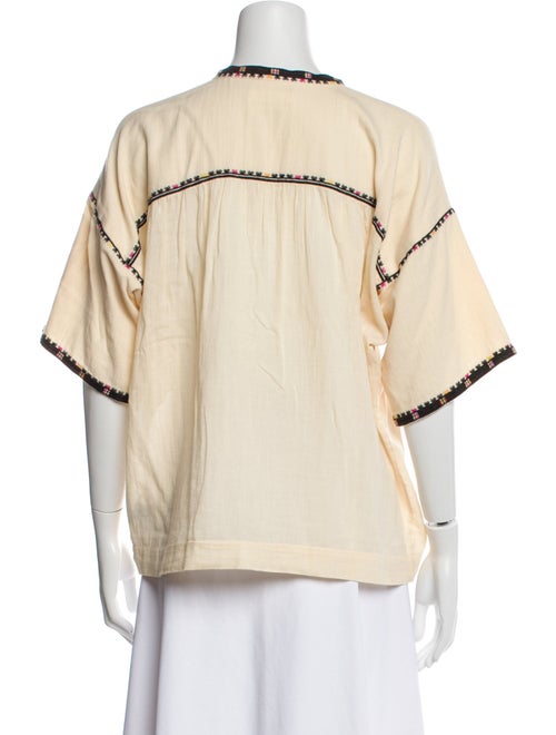 Isabel Marant V-Neck Three-Quarter Sleeve Blouse
