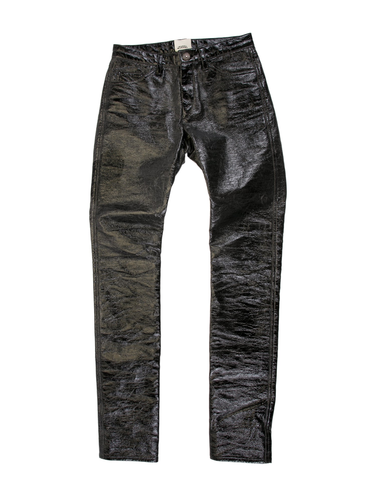 Isabel Marant Faux Leather Straight Leg Pants