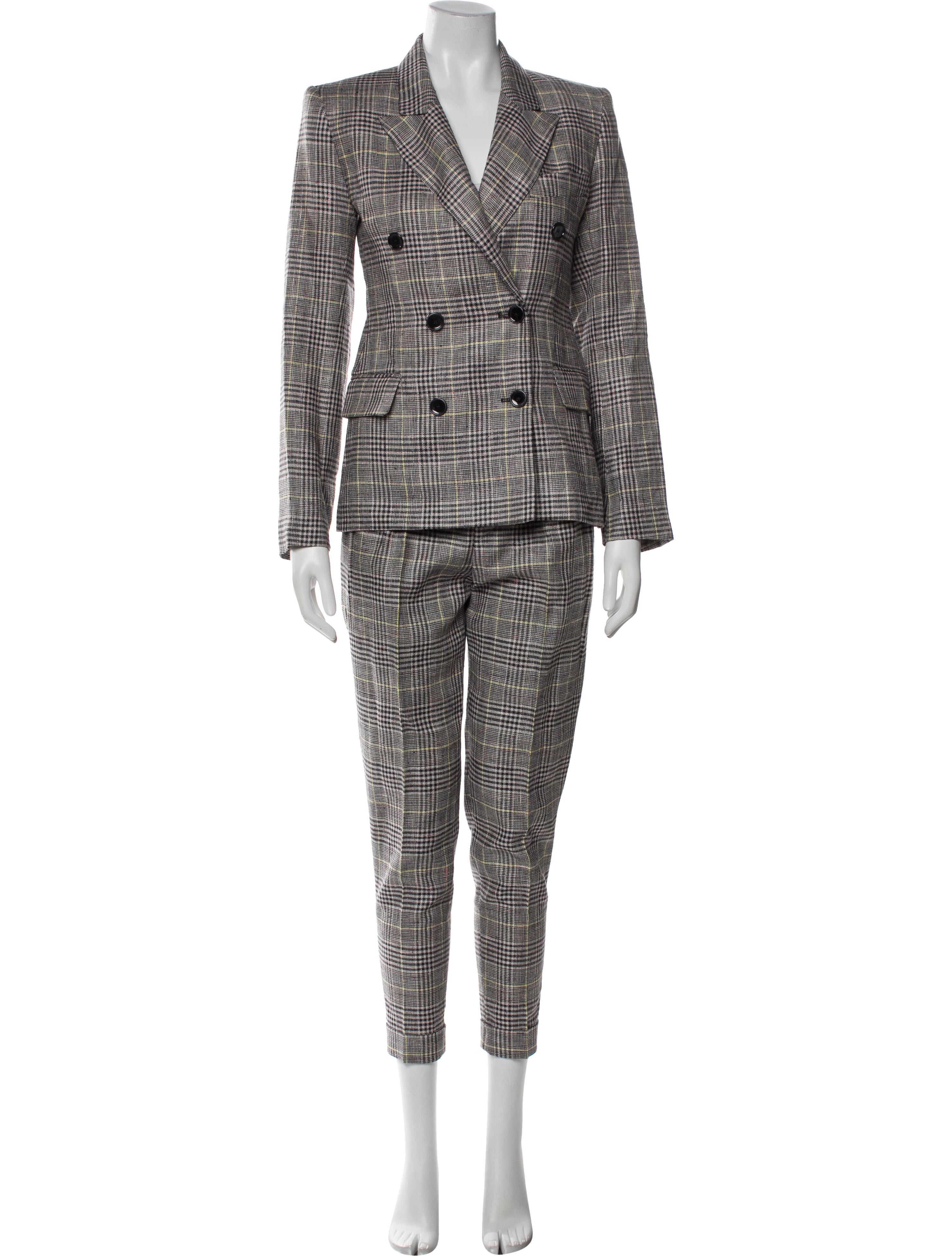 Isabel Marant Linen Plaid Print Pantsuit w/ Tags