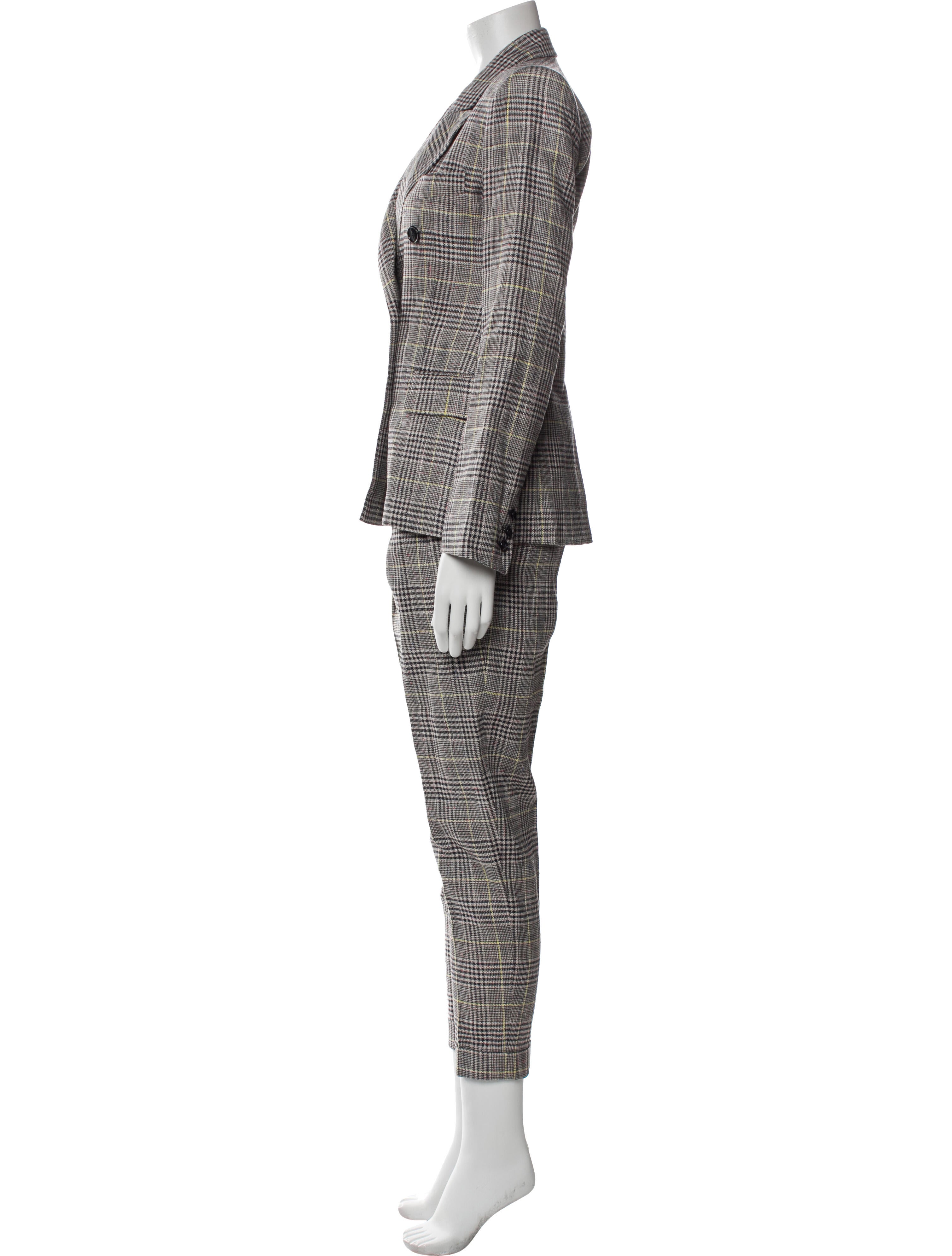 Isabel Marant Linen Plaid Print Pantsuit w/ Tags
