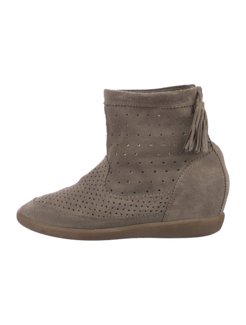 Isabel Marant Suede Lasercut Accents Boots