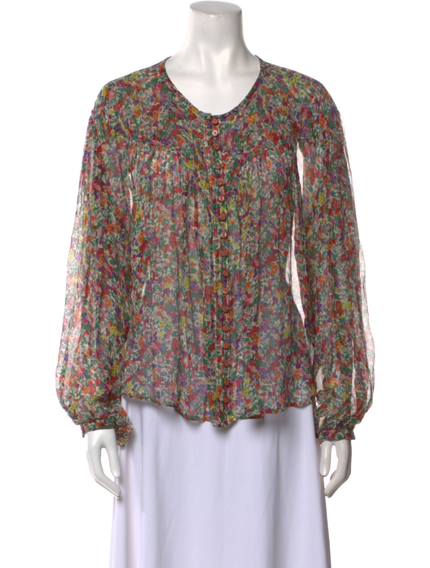 Isabel Marant Silk Floral Print Blouse