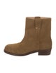 Isabel Marant Suede Whipstitch Trim Moto Boots