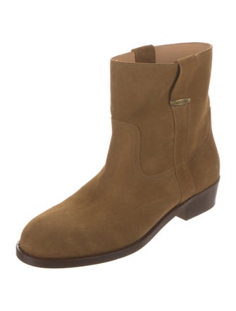 Isabel Marant Suede Whipstitch Trim Moto Boots