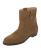 Isabel Marant Suede Whipstitch Trim Moto Boots