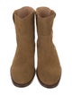 Isabel Marant Suede Whipstitch Trim Moto Boots
