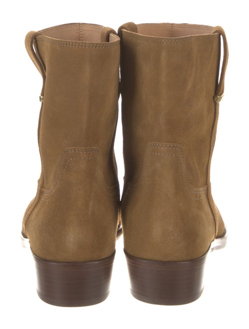 Isabel Marant Suede Whipstitch Trim Moto Boots