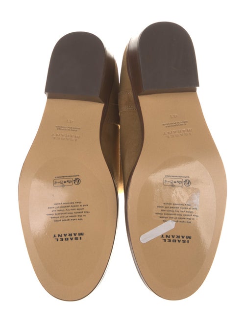 Isabel Marant Suede Whipstitch Trim Moto Boots