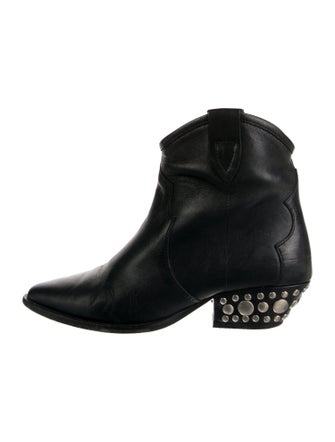 Isabel Marant Leather Studded Accents Western Boots