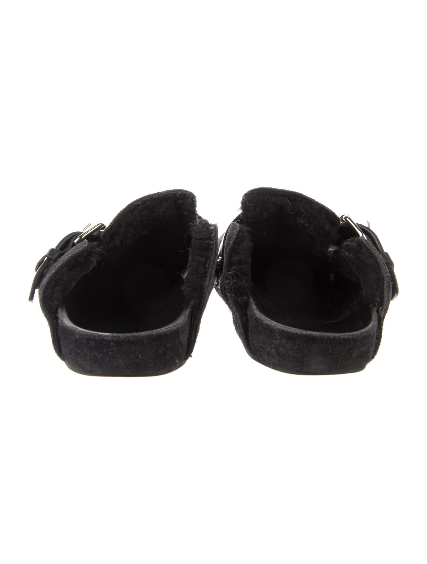 Isabel Marant Suede Fur Trim Mules