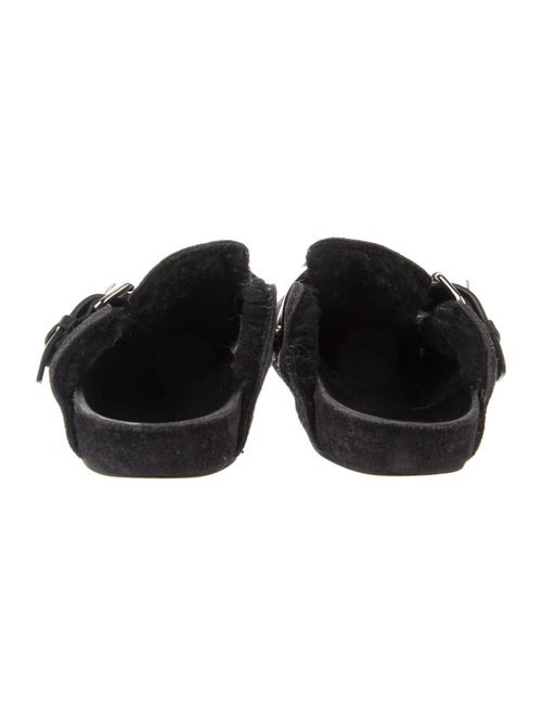 Isabel Marant Suede Fur Trim Mules
