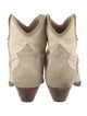 Isabel Marant Suede Colorblock Pattern Western Boots