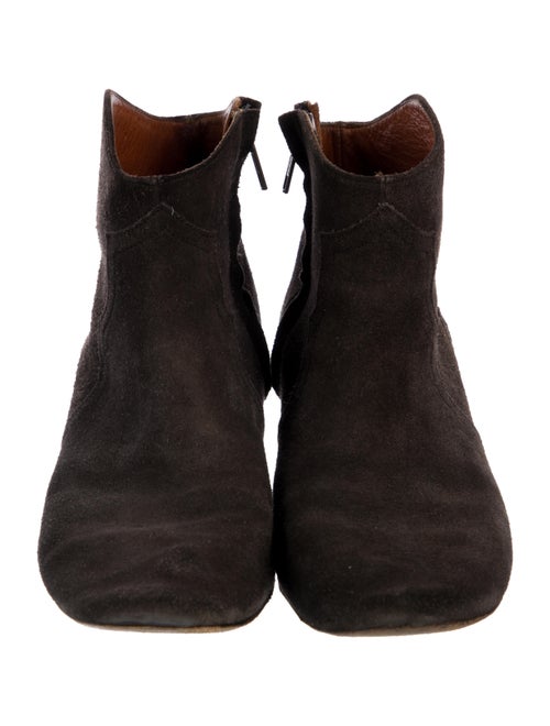 Isabel Marant Suede Colorblock Pattern Western Boots