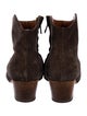 Isabel Marant Suede Colorblock Pattern Western Boots