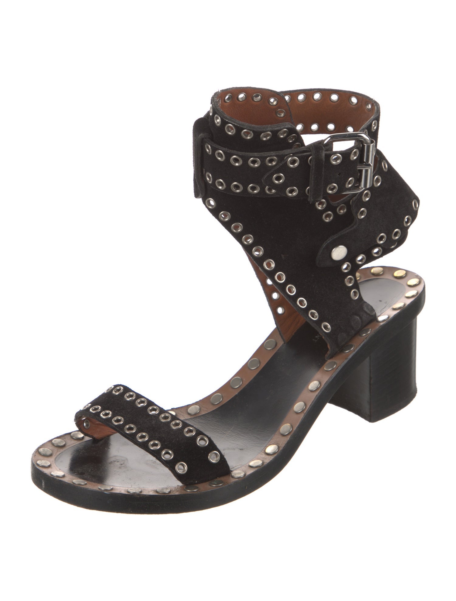 Isabel Marant Suede Studded Accents Gladiator Sandals