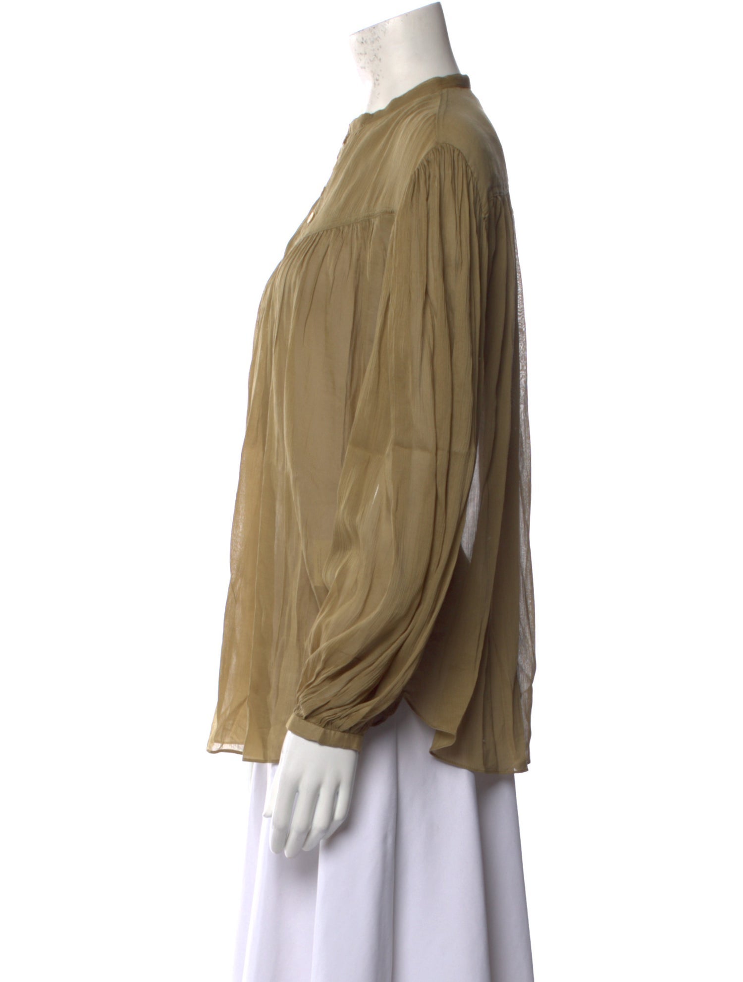 Isabel Marant Mock Neck Long Sleeve Blouse