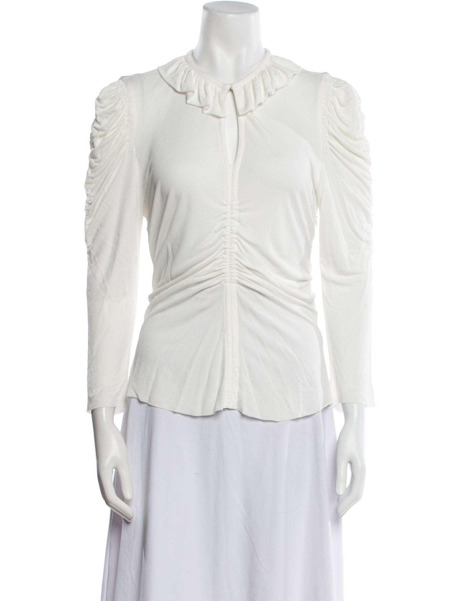 Isabel Marant Mock Neck Three-Quarter Sleeve Blouse