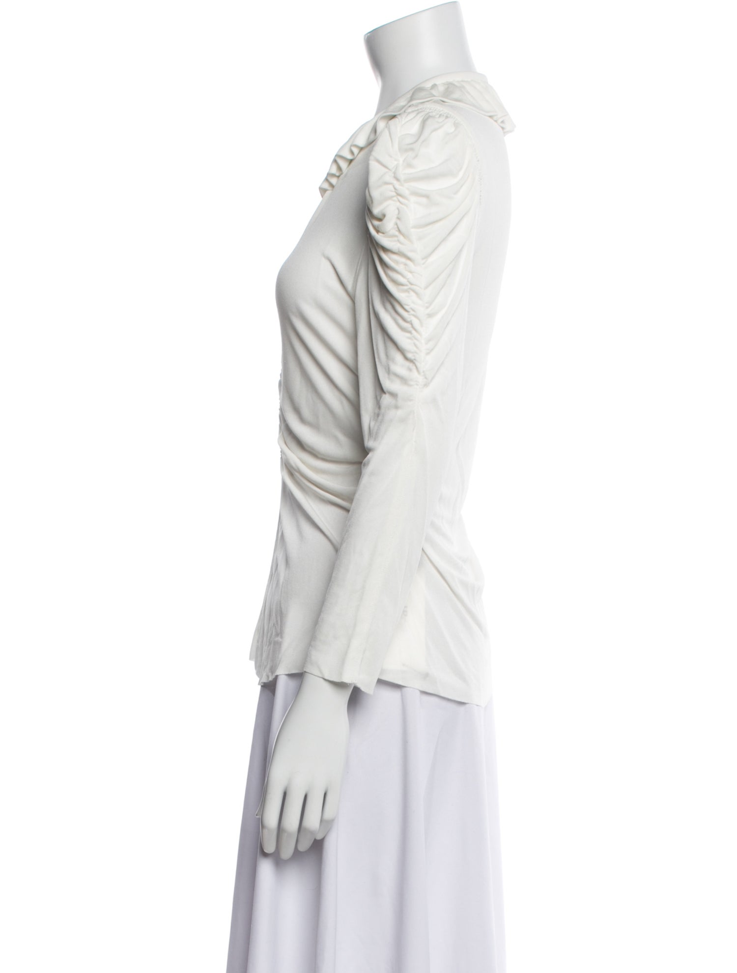 Isabel Marant Mock Neck Three-Quarter Sleeve Blouse