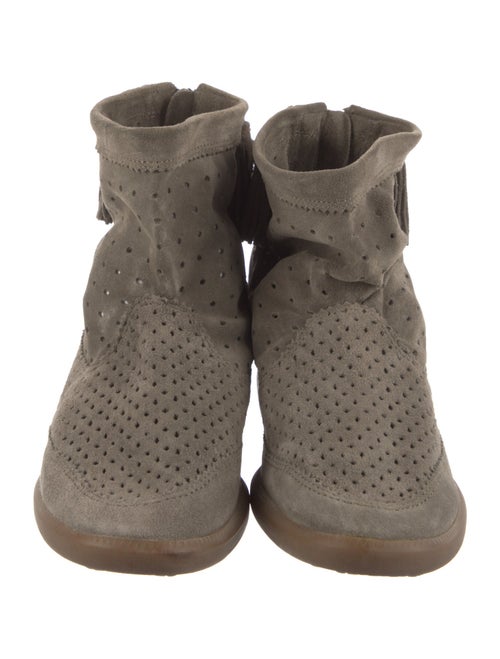 Isabel Marant Suede Lasercut Accents Chelsea Boots