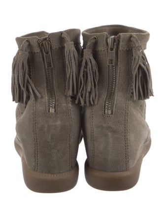 Isabel Marant Suede Lasercut Accents Chelsea Boots
