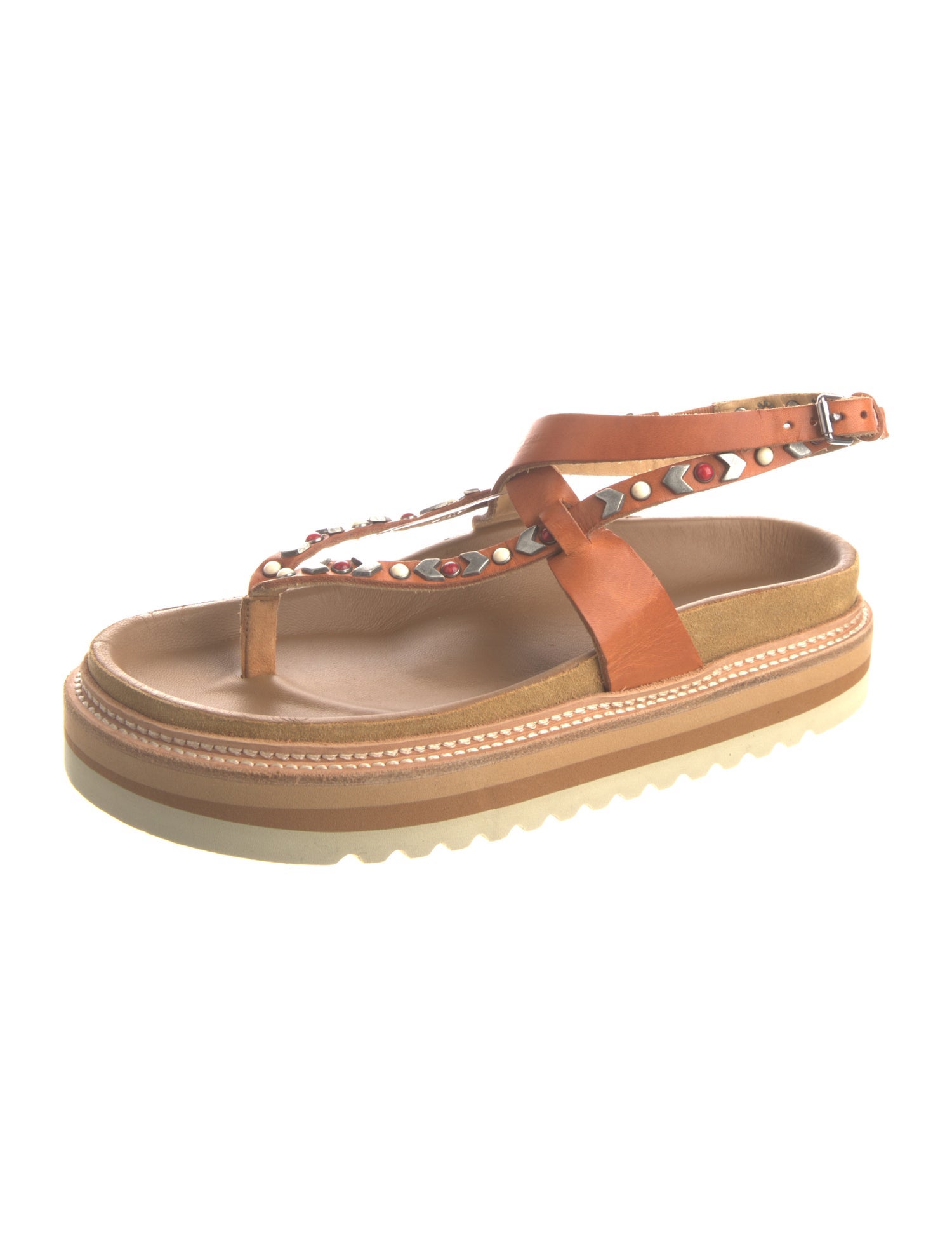 Isabel Marant Leather Studded Accents Sandals