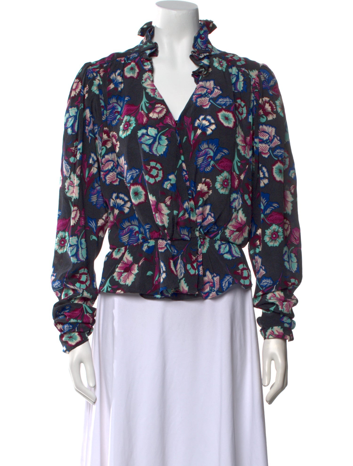 Isabel Marant Silk Floral Print Blouse