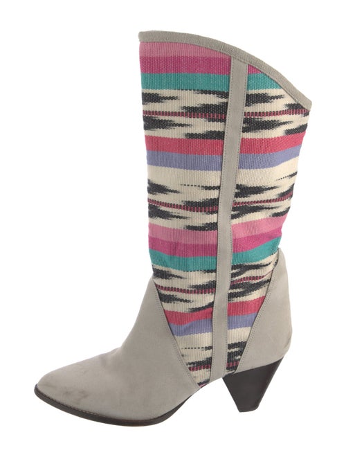 Isabel Marant Suede Printed Sock Boots
