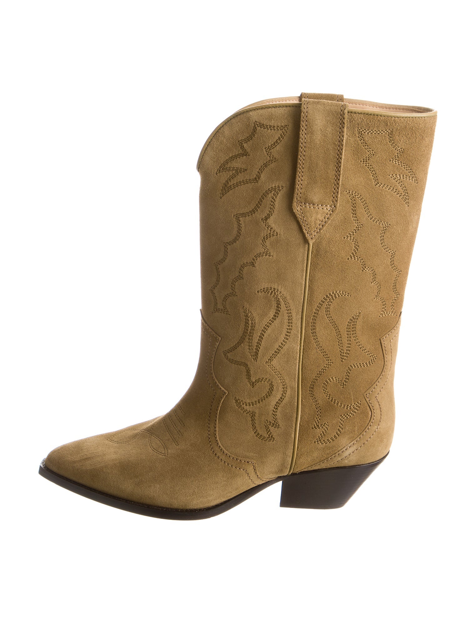 Isabel Marant Leather Patterned Western Boots